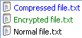 Compressed and encrypted files